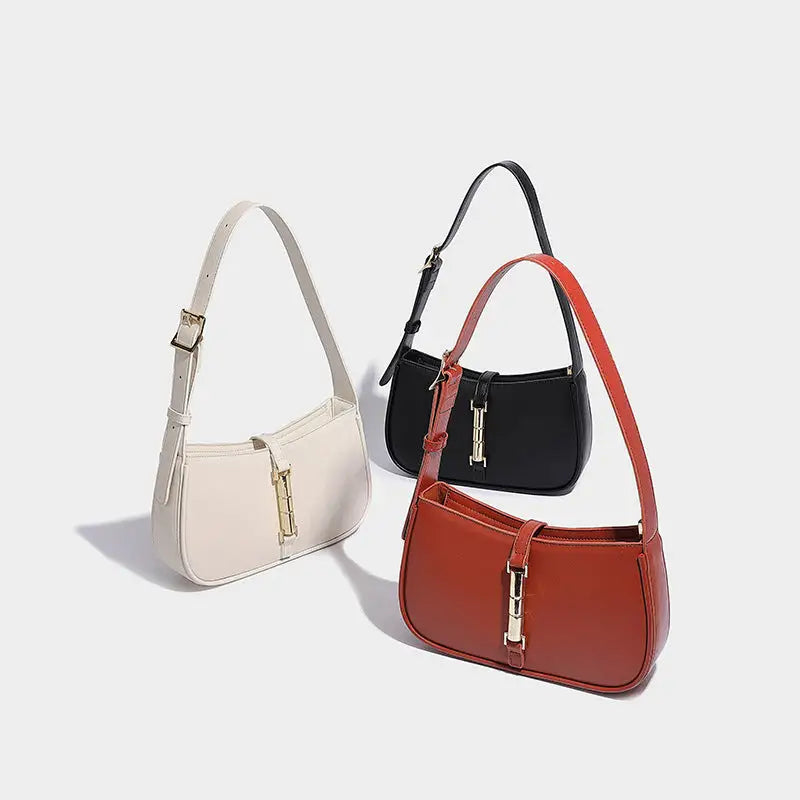 Dual-Tone Cowhide Clamshell Bag - LauBelle