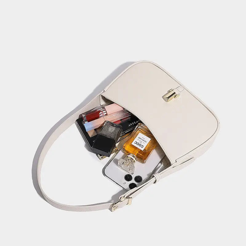 Dual-Tone Cowhide Clamshell Bag - LauBelle