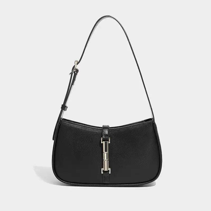 Dual-Tone Cowhide Clamshell Bag - LauBelle