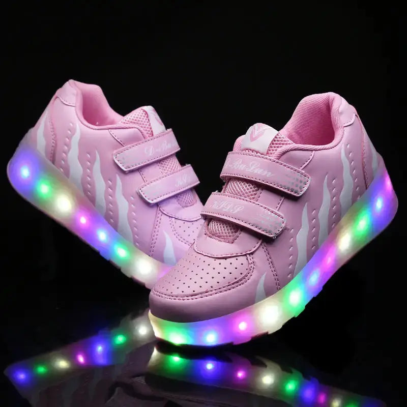 Rollin Glow Skates with Vibrant LED Lights - LauBelle