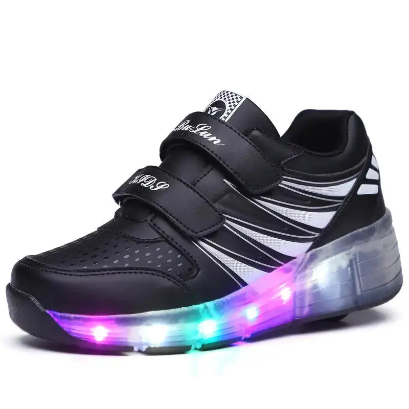Rollin Glow Skates with Vibrant LED Lights - LauBelle