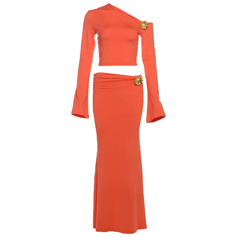 3D Deco SlimFit Suit with Diagonal Collar and Modern Design - LauBelle