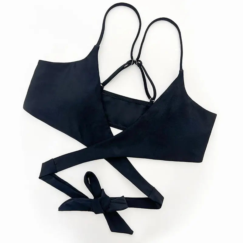 MonoSwim Black and White Bikini Trio Swimwear Set - LauBelle