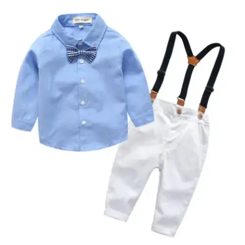 Dapper Kids Bow Tie Bib Pant Suit for Special Occasions - LauBelle