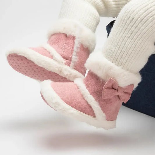 CozyCute Toddler Bow Boots for Warmth and Style - LauBelle