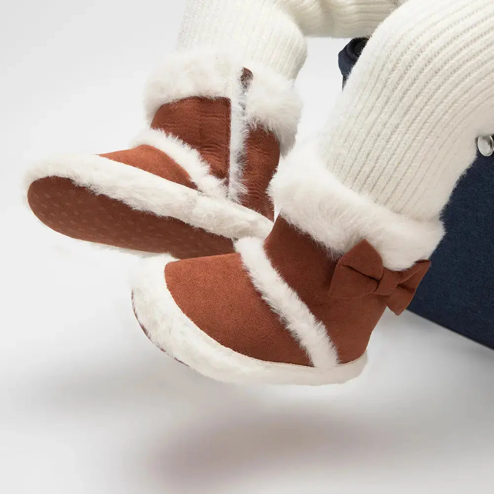 CozyCute Toddler Bow Boots for Warmth and Style - LauBelle