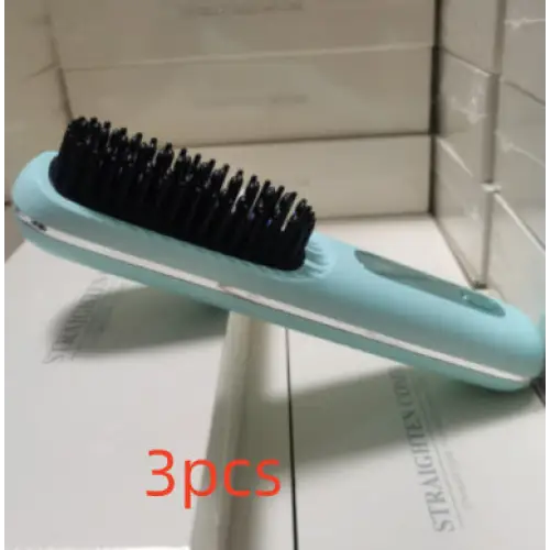 2 In 1 Straight Hair Comb Wireless Hair Straightener Brush Hair Fast Heating Portable Hot Curler USB Charging - LauBelle