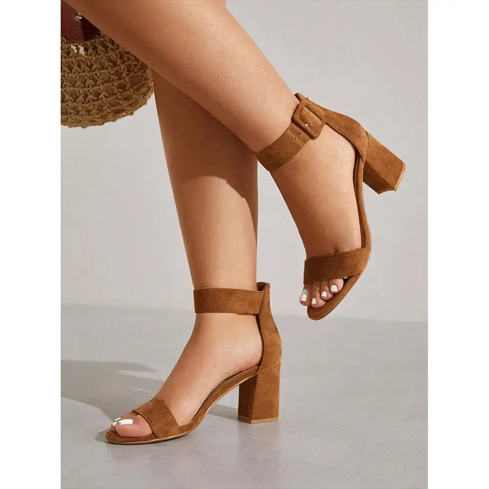 ChicWrap Open Toe Heel-Strap Sandals for Women - LauBelle