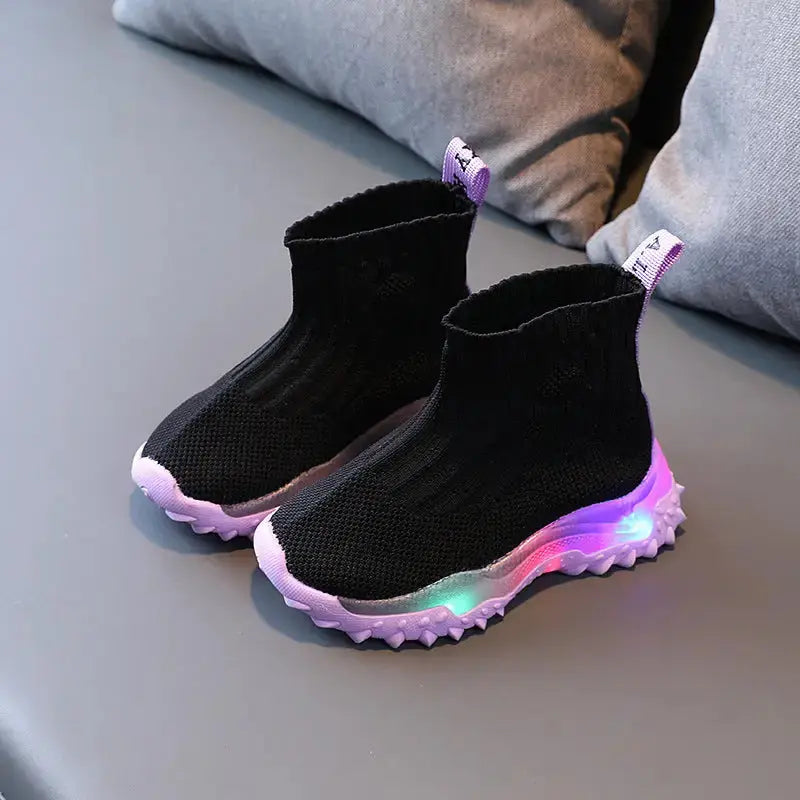 FlyKnit Light Up Shoes with Breathable and Flexible Material - LauBelle