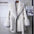 White Faux Mink Fur Coat with Belt and Cropped Silhouette - LauBelle