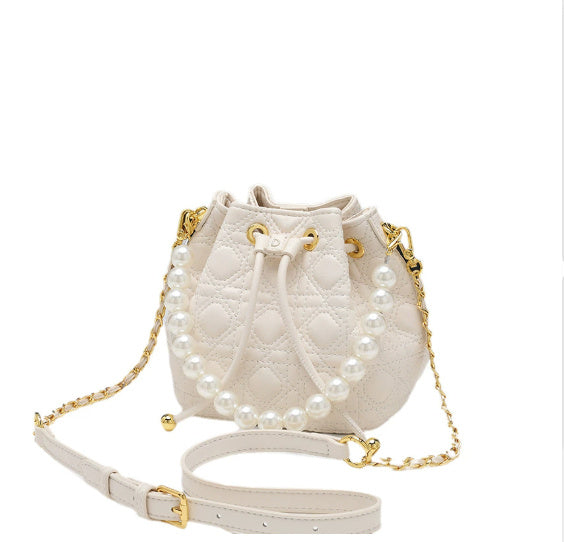 PearlCloud Cowhide Bucket Handbag - LauBelle
