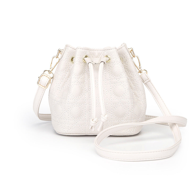 PearlCloud Cowhide Bucket Handbag - LauBelle