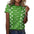 LauBelle - Women's 100% Cotton T-Shirt - Green and white - LauBelle Brand