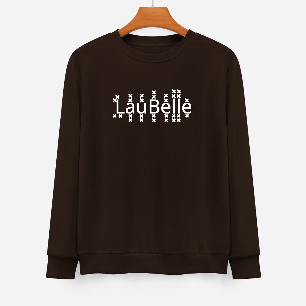LauBelle Pure Cotton Front-Graphic Pullover Sweatshirt