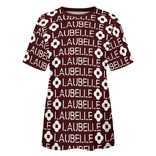 LauBelle - Women's 100% Cotton T-Shirt - Red and white - LauBelle Brand