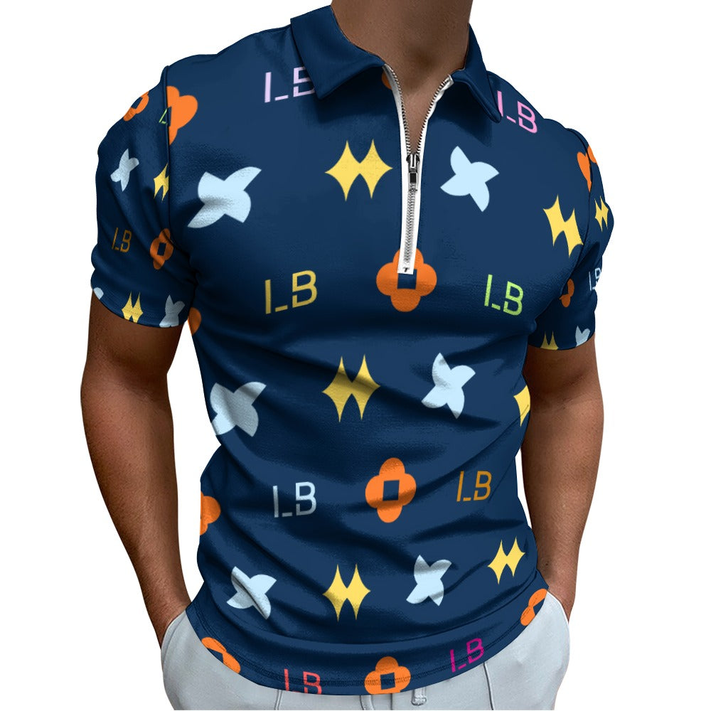 LauBelle - Short sleeve polo shirt - Darkk Bleu - LauBelle Brand