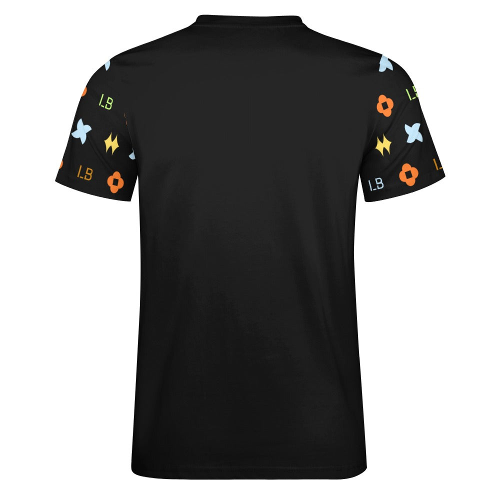 LauBelle - Men's Signature Script Tee – Pure Cotton Graphic T-Shirt