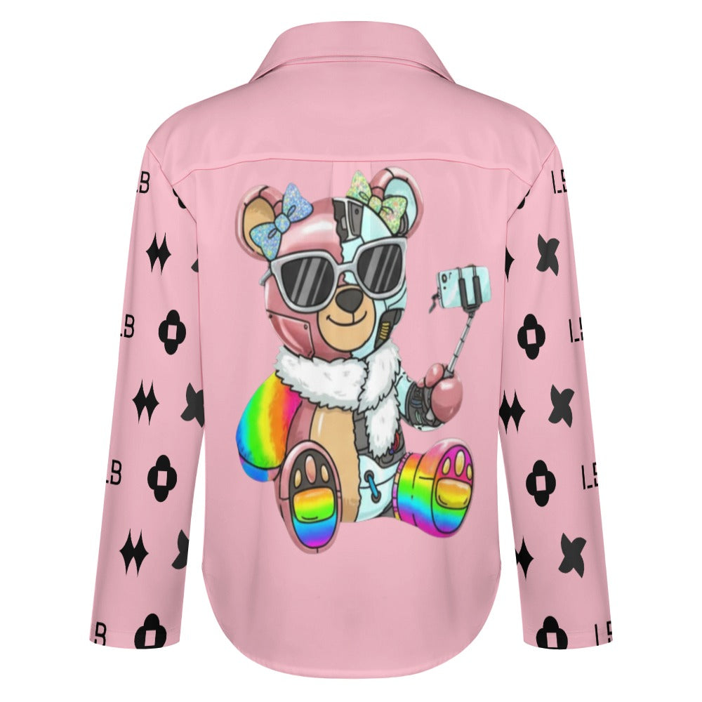 LauBelle - Cropped hem shirt - Pink - LauBelle Brand