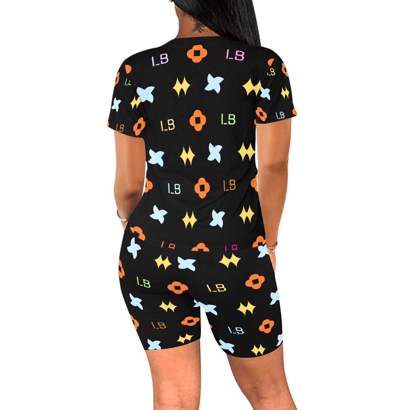LauBelle - Women's Short Gym Set(Sets 03) - Black - LauBelle Brand