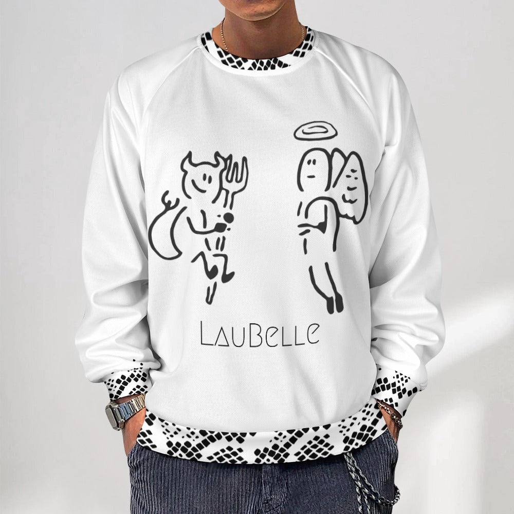 LauBelle Mens Classic Air-Layer Crewneck Sweatshirt