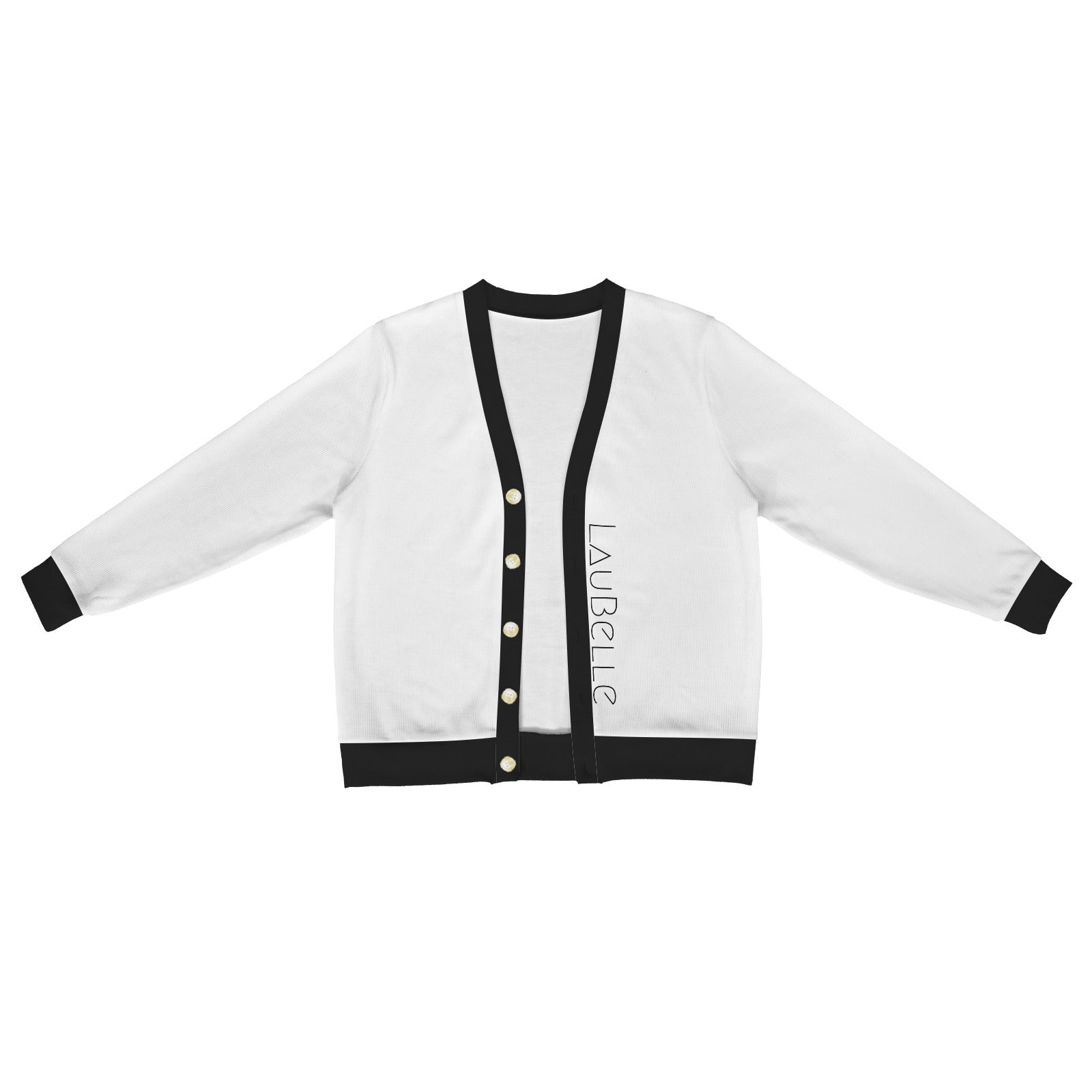 LauBelle Mens Tailored V-Neck Button-Up Cardigan