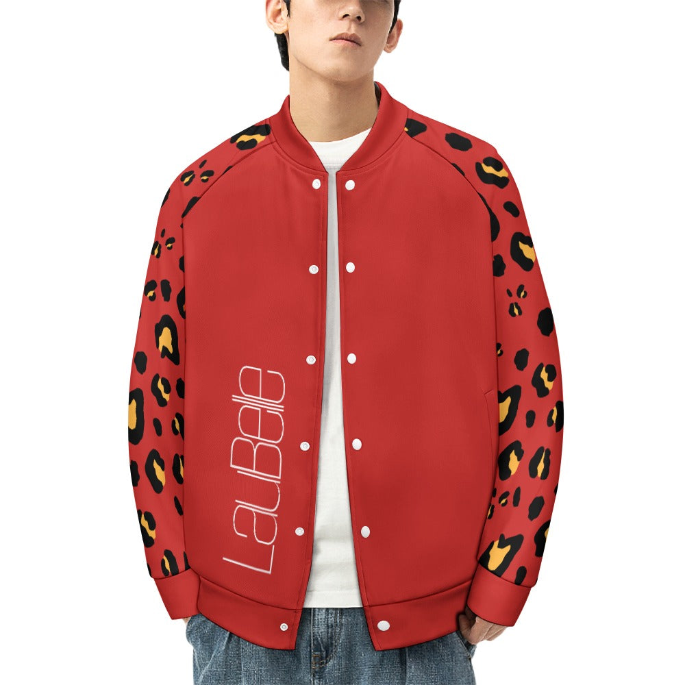 LauBelle Mens Classic Varsity Baseball Jacket Snap Button