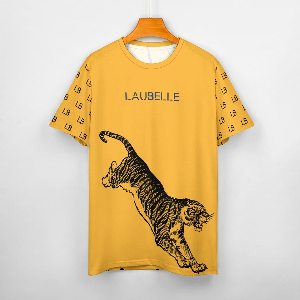 LauBelle - Men's Graphic Tiger Tee – Pure Cotton Graphic T-Shirt