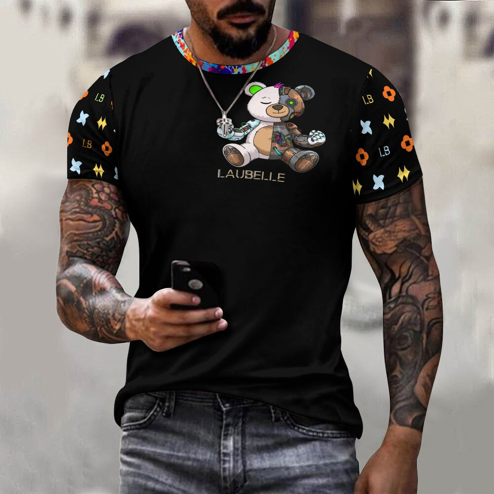LauBelle - Men's Cotton T-shirt - Blacckk - LauBelle Brand