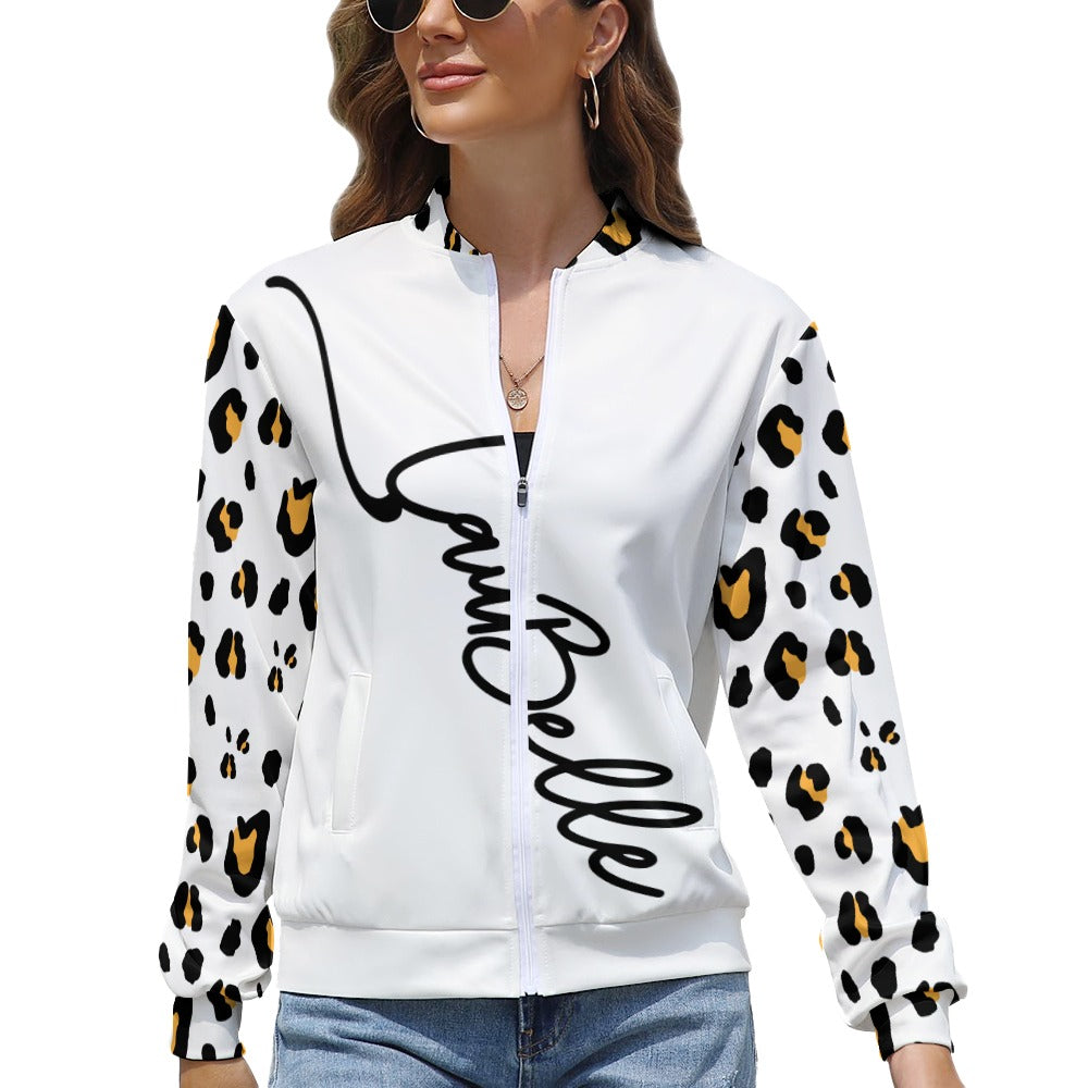 LauBelle Womens Tailored Athletic Zipper Workout Jacket