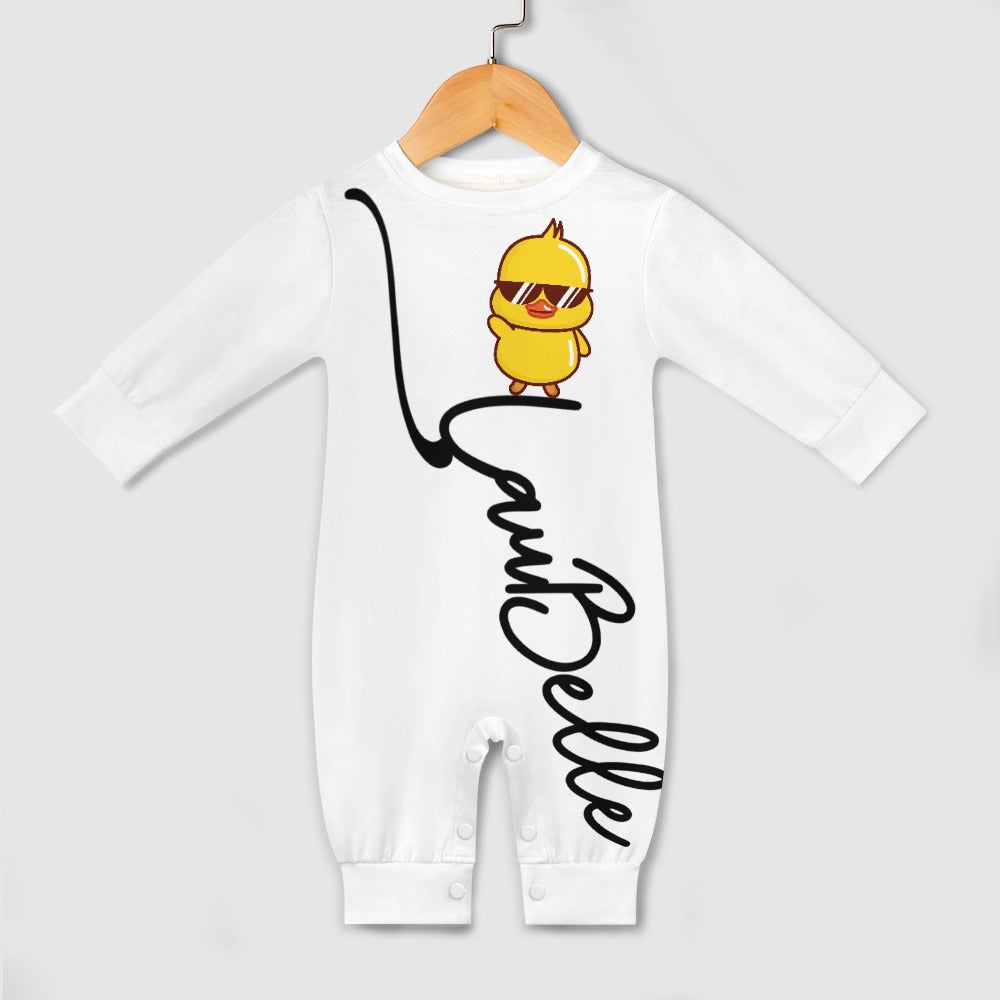 LauBelle Baby Soft Combed Cotton Long-Sleeve Bodysuit