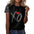 LauBelle - Women's 100% Cotton T-Shirt - Black XO - LauBelle Brand