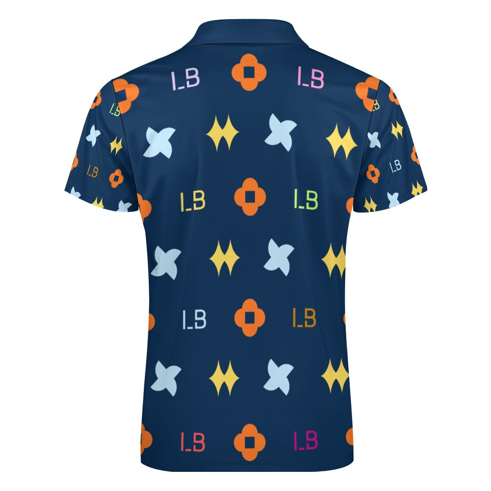 LauBelle - Short sleeve polo shirt - Darkk Bleu - LauBelle Brand