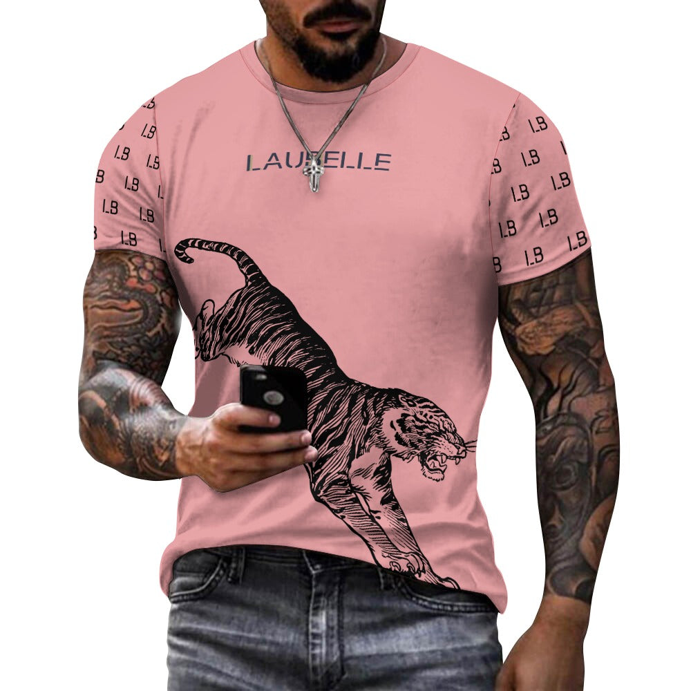 LauBelle - Men's Graphic Tiger Tee – Pure Cotton Graphic T-Shirt