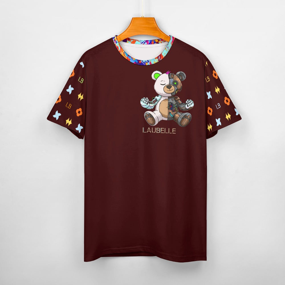 LauBelle - Men's Cotton T-shirt - Dark Redd - LauBelle Brand