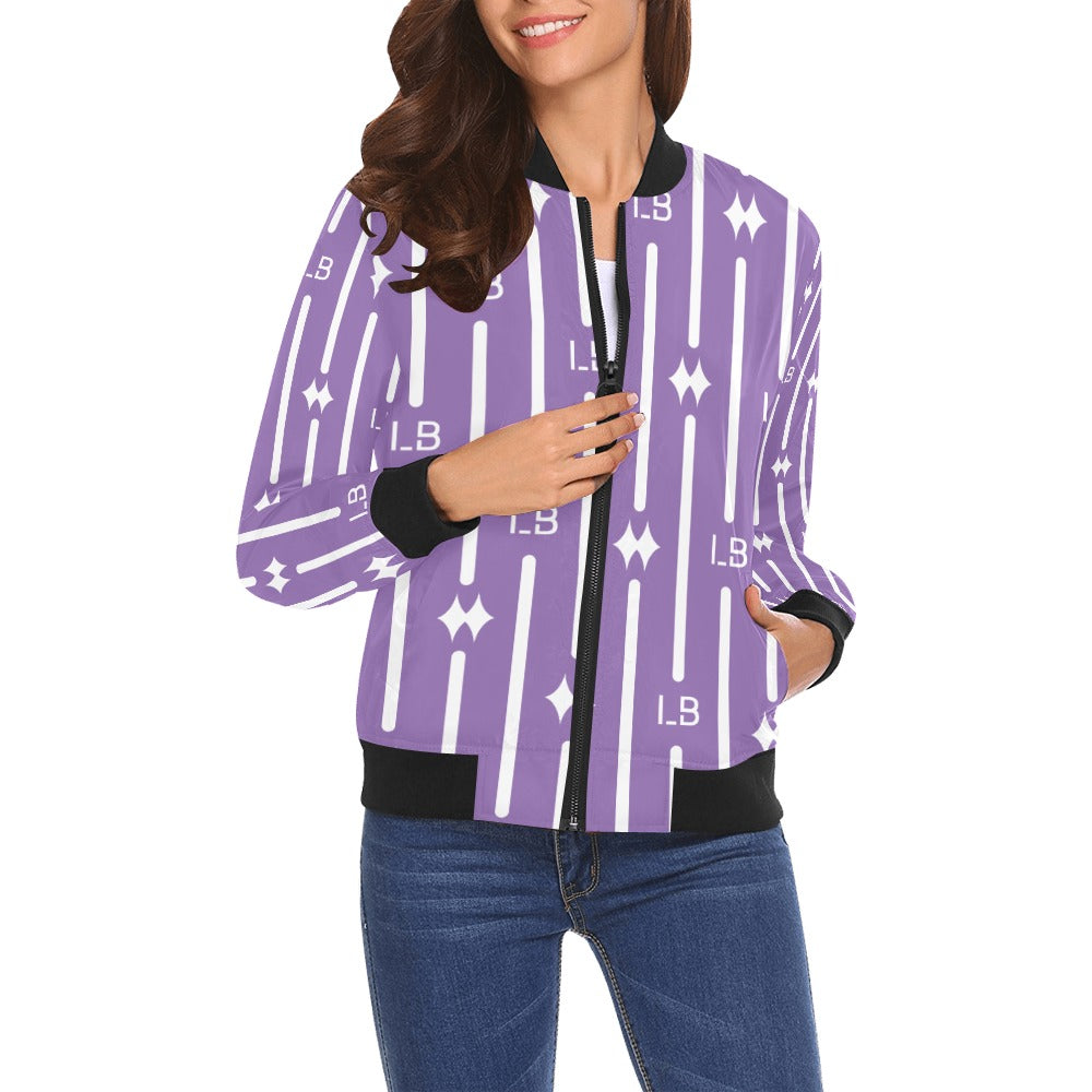 All Over Print Bomber Jacket for Women ( H19) - LauBelle Brand