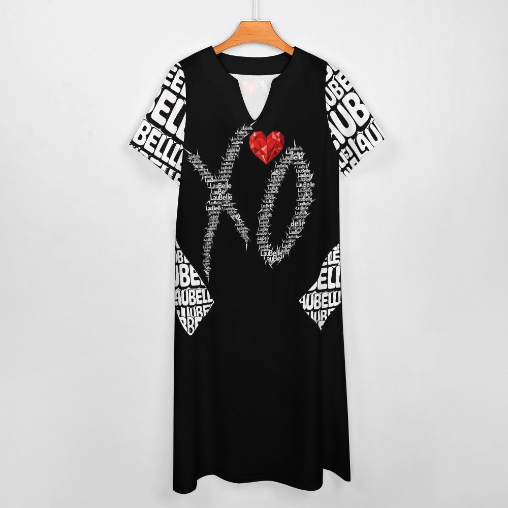 LauBelle - 7-point sleeve dress - Black - LauBelle Brand