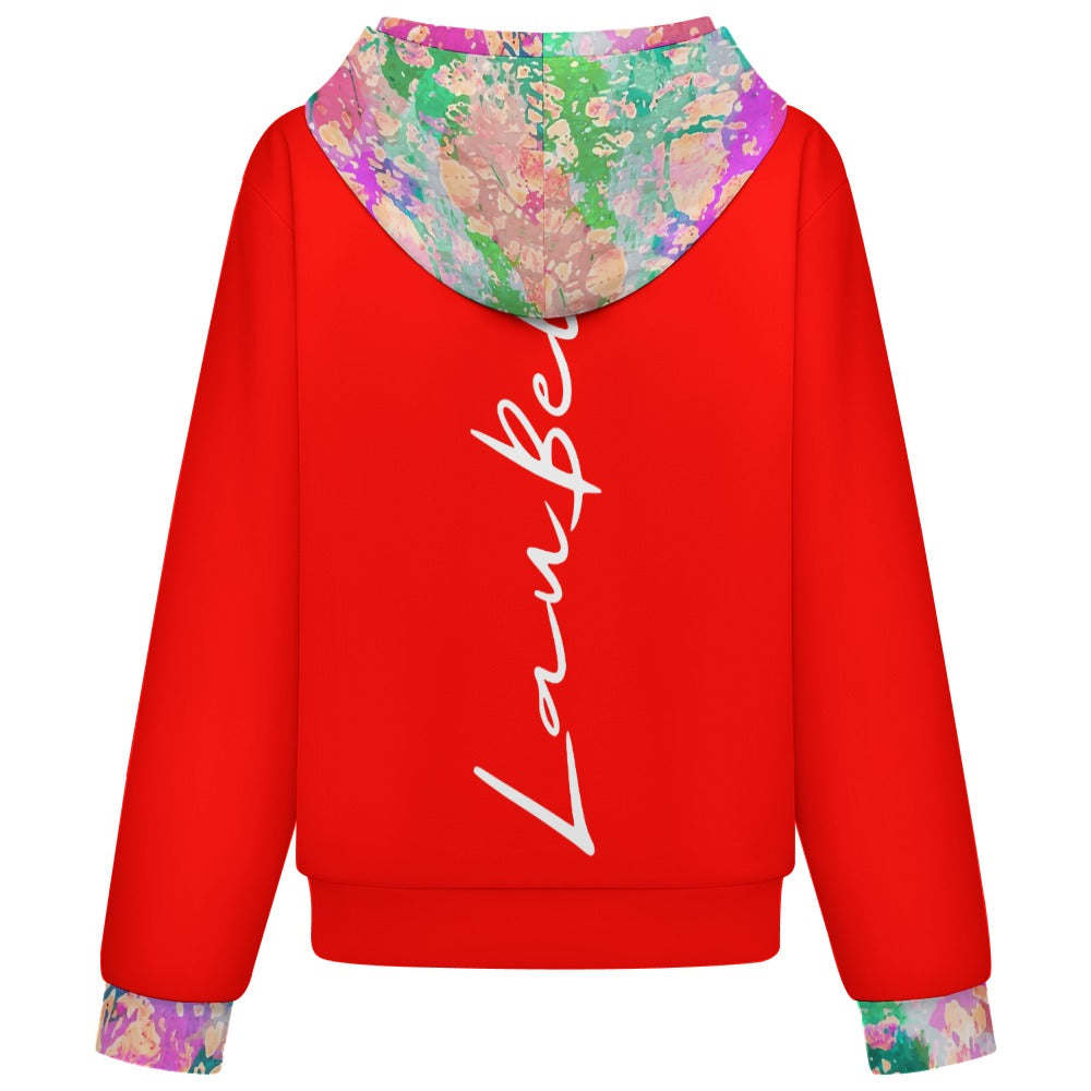 LauBelle Sport Athletic Hooded Baseball Varsity Jacket for her