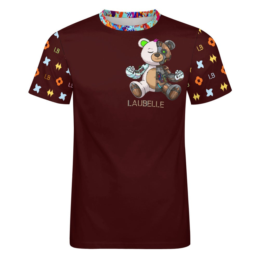 LauBelle - Men's Cotton T-shirt - Dark Redd - LauBelle Brand