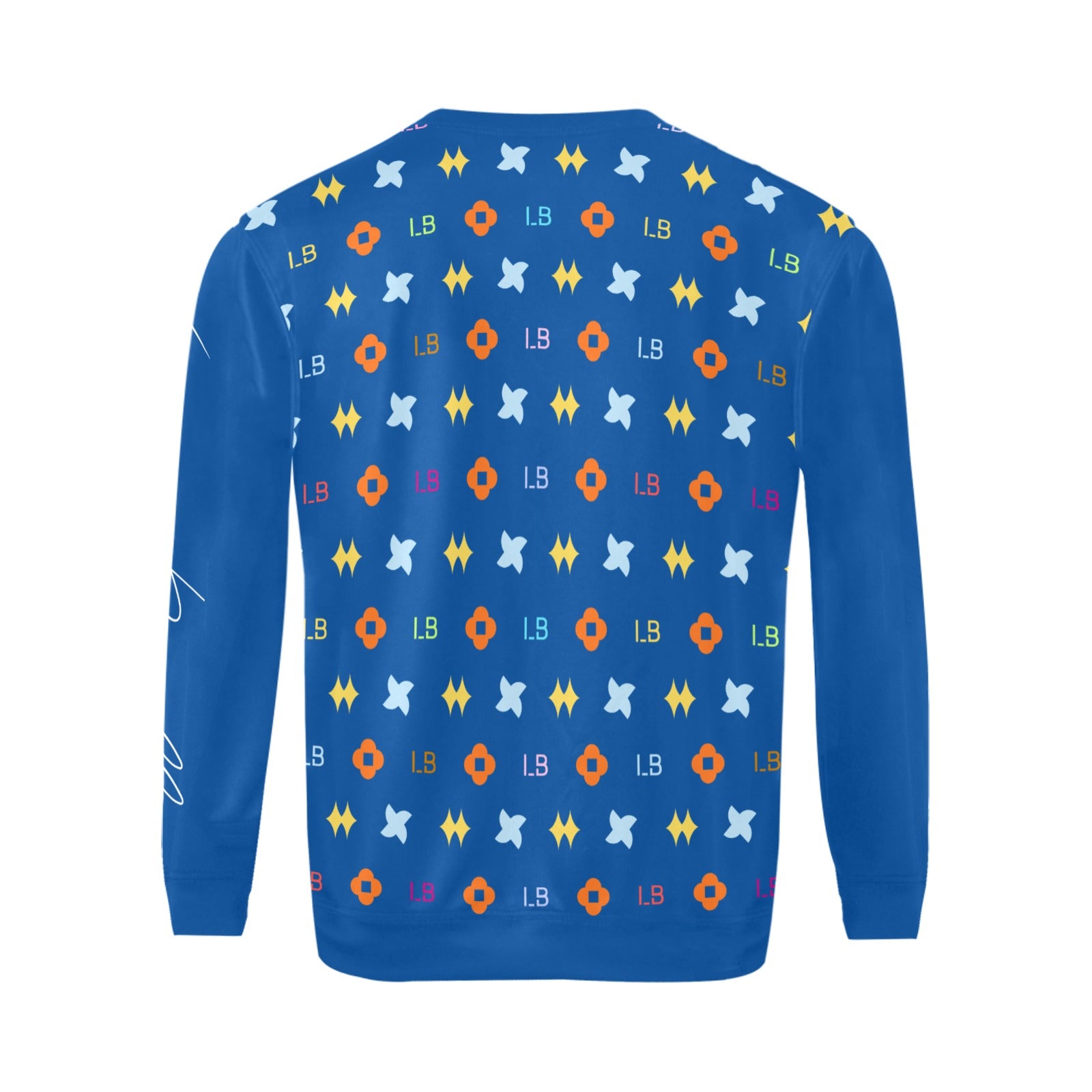 LauBelle Mens Graphic Print Crewneck Sweatshirt