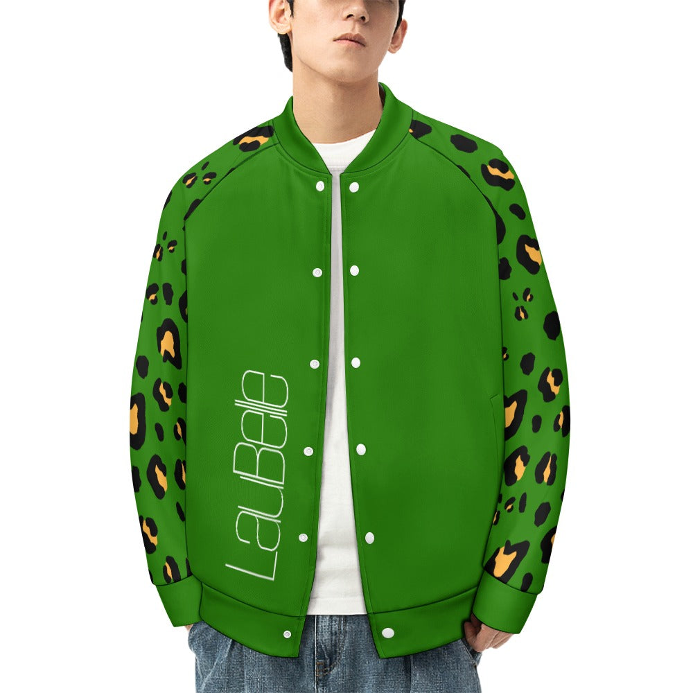 LauBelle Mens Classic Varsity Baseball Jacket Snap Button