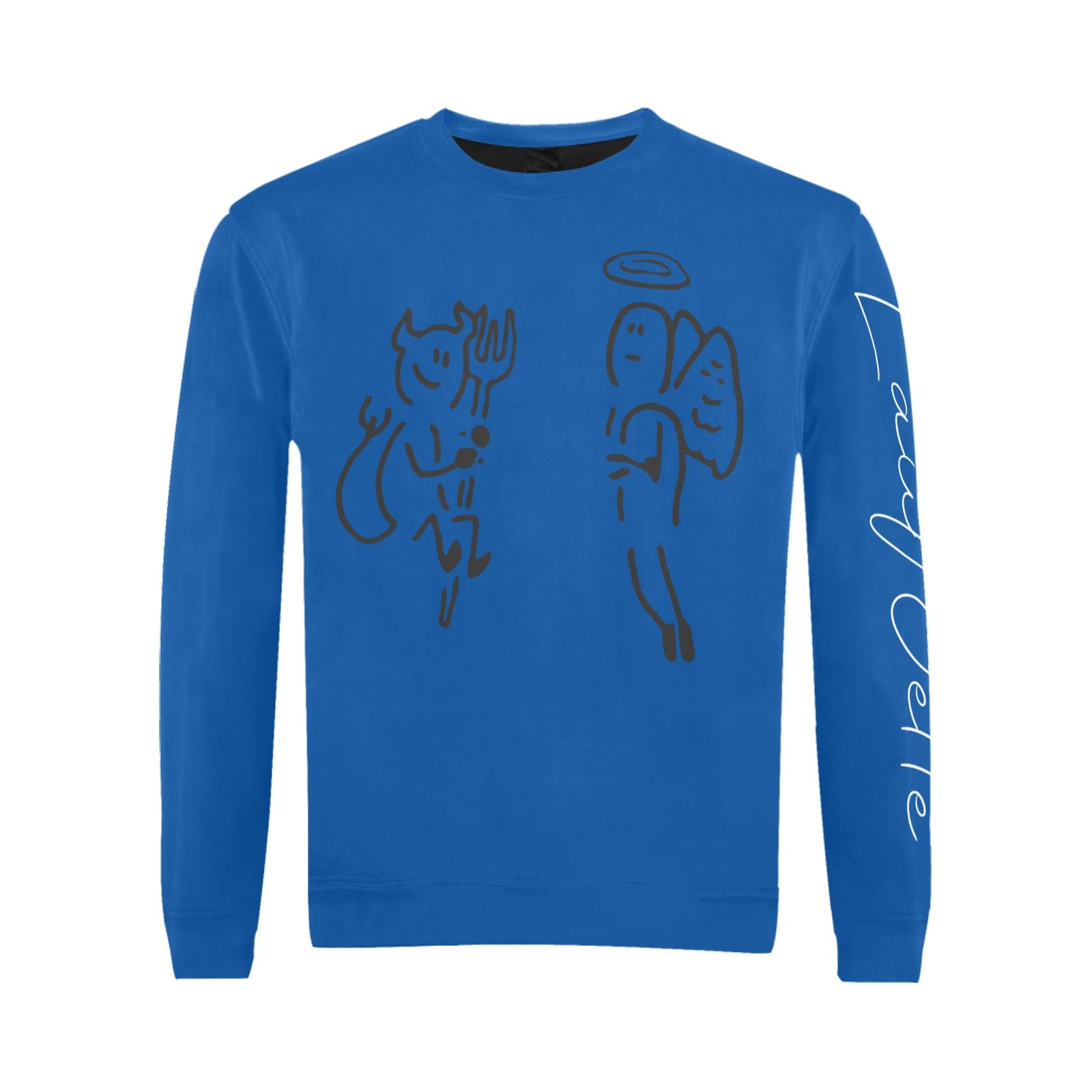 LauBelle Mens Graphic Print Crewneck Sweatshirt