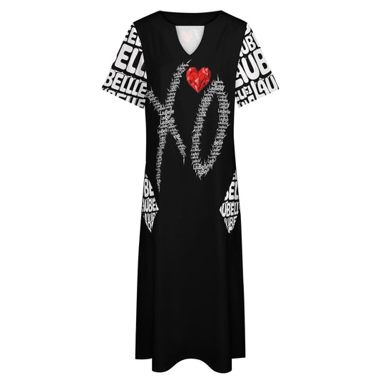 LauBelle - 7-point sleeve dress - Black - LauBelle Brand