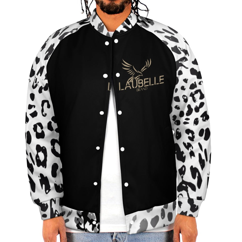 LauBelle Mens Classic Varsity Baseball Jacket Snap Button