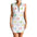 LauBelle - Women's Short Sleeve Dress with Short Zipper - Colors - Whitee - LauBelle Brand