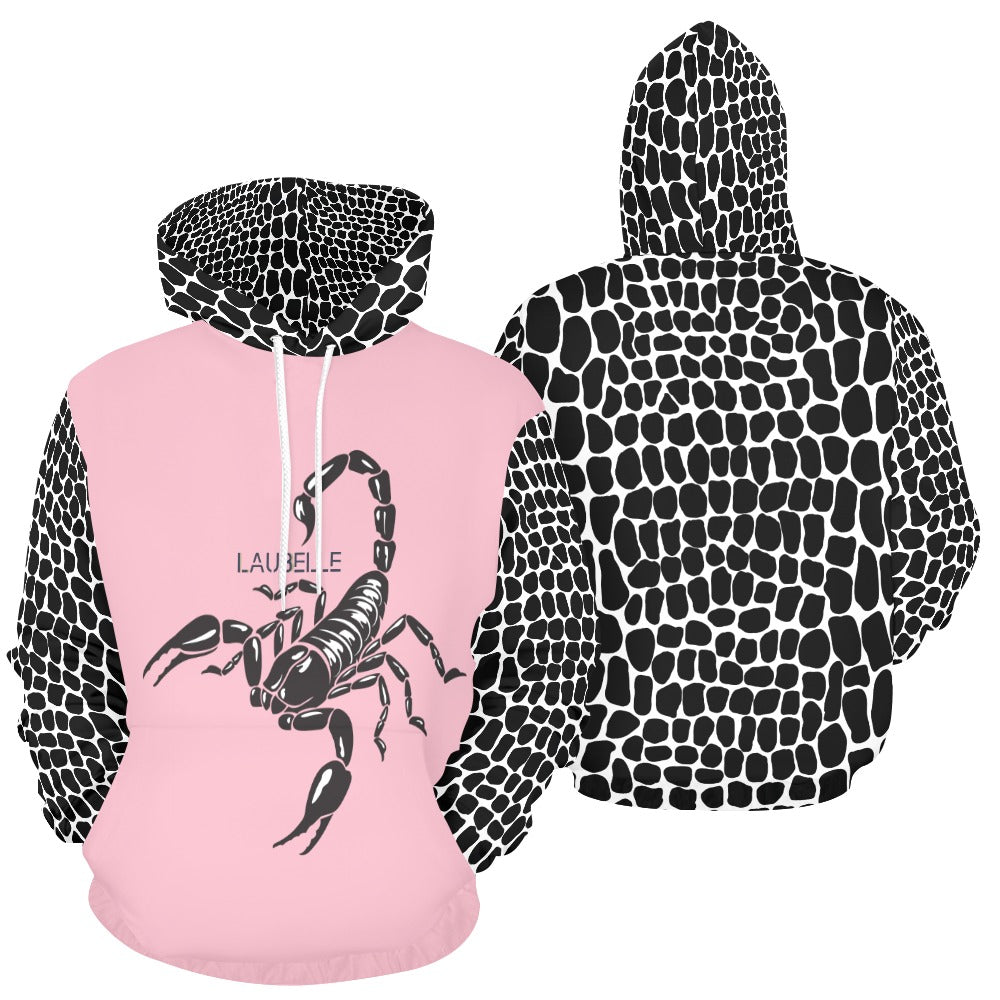 LauBelle Mens All-Over Graphic Print Heavyweight Hoodie