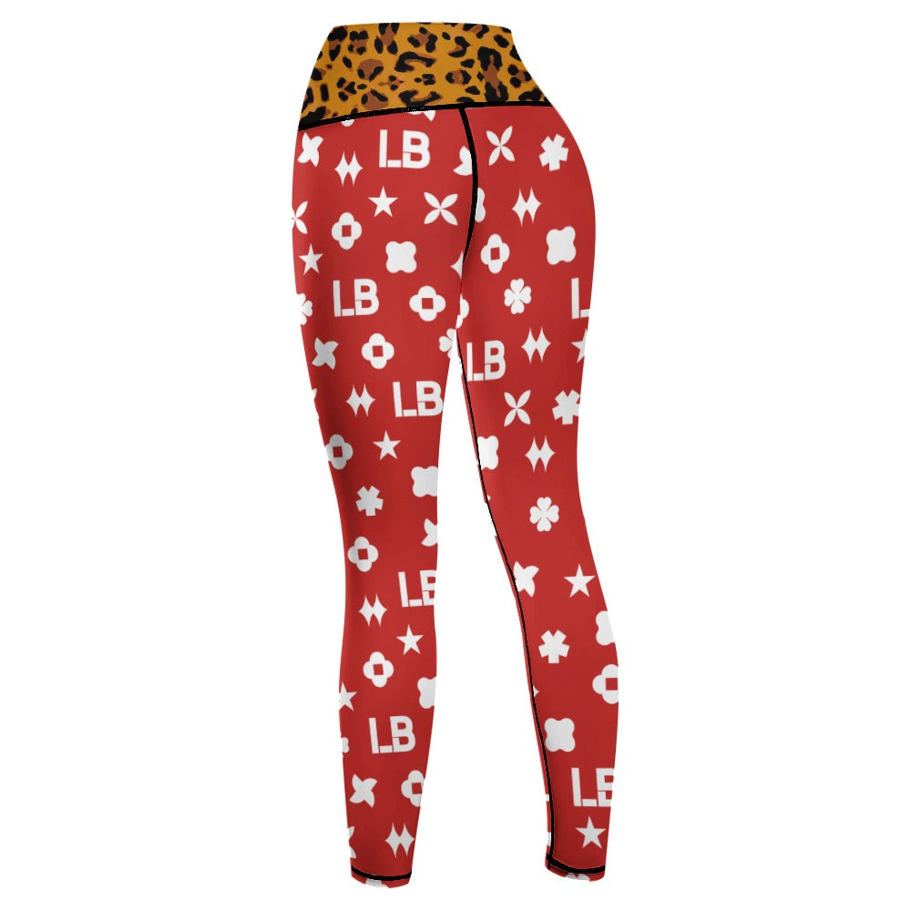 LauBelle - Women's Comfort Sports Gym Pants - Red - LauBelle Brand