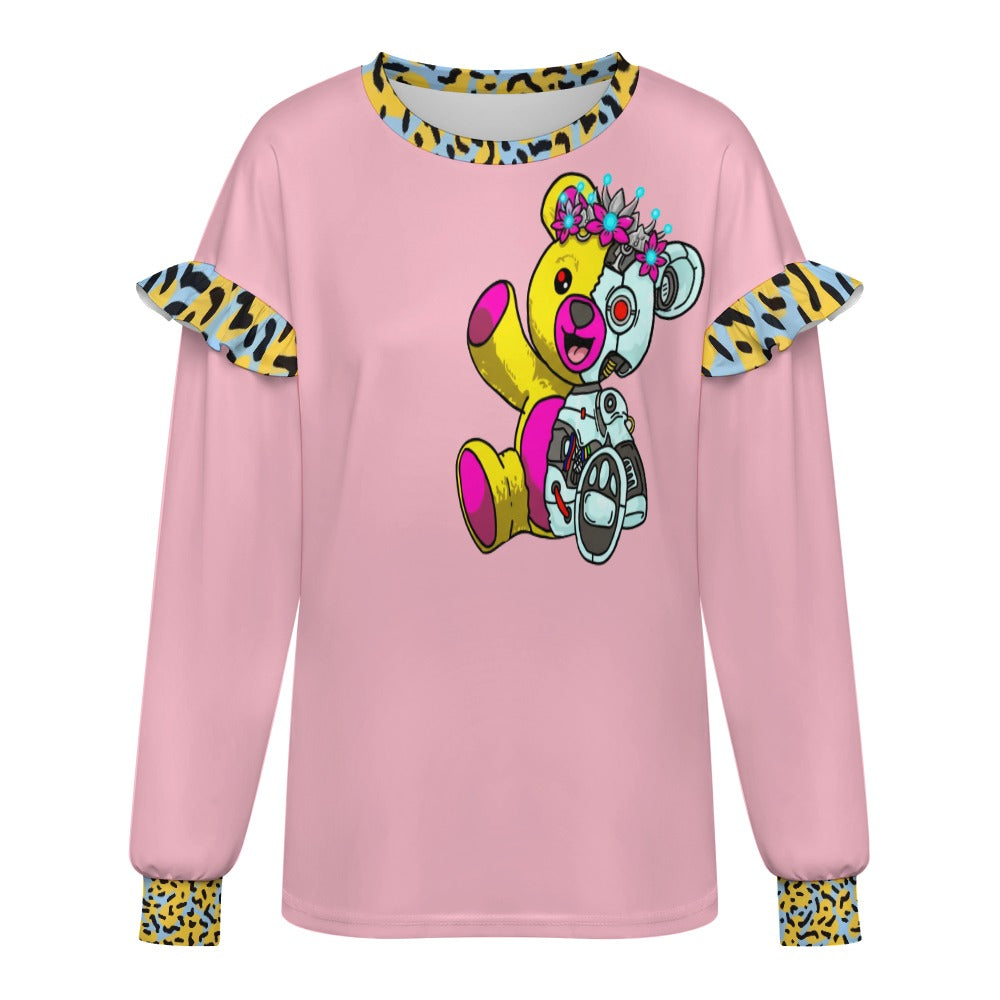 LauBelle - Women's lightweight sweatshirt with ruffle trim - LauBelle Brand