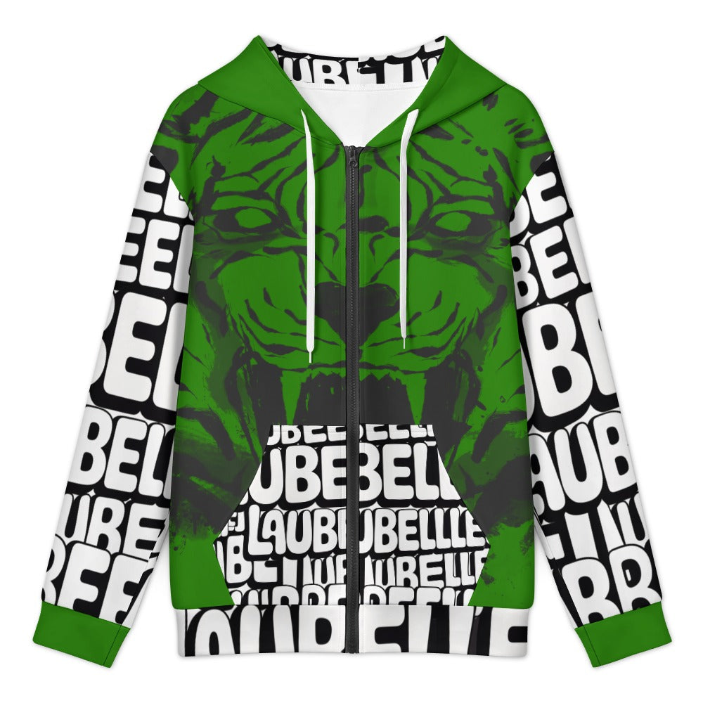 LauBelle Mens Athletic Full-Zip Hoodie with Side Pockets
