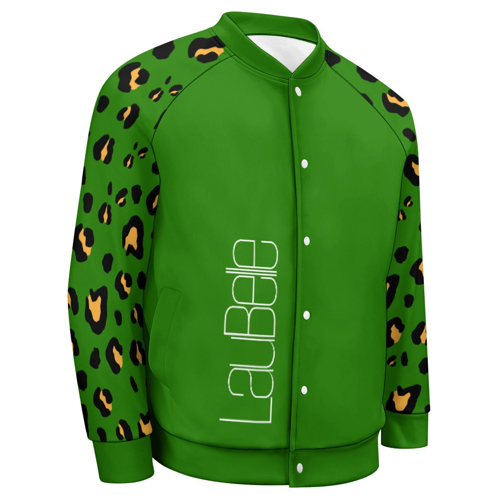 LauBelle Mens Classic Varsity Baseball Jacket Snap Button