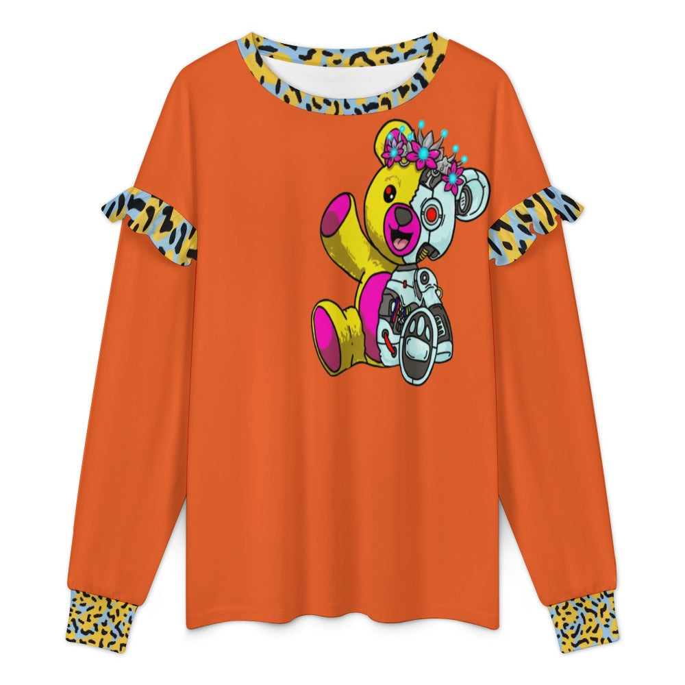 LauBelle - Women's lightweight sweatshirt with ruffle trim - LauBelle Brand